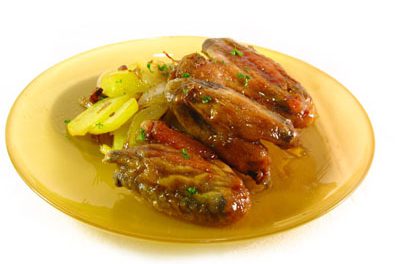 La receta del día: Alitas de pollo con salsa de soja y pomelo con boniato frito