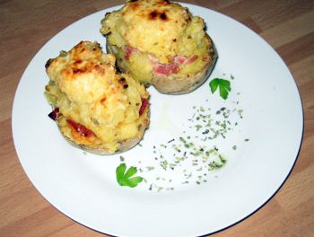 La receta del día: Patatas rellenas de jamón y queso