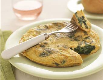 Tortilla con espinacas más sabrosa