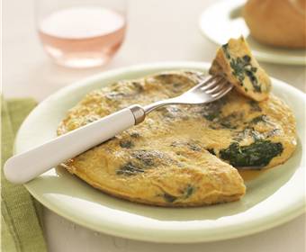 Tortilla con espinacas más sabrosa