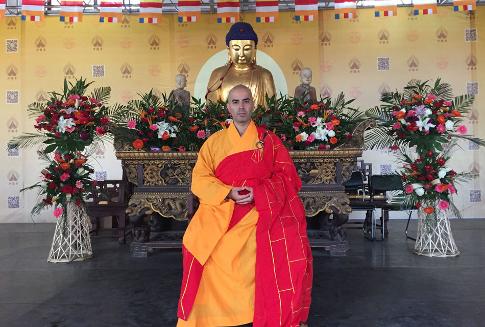 El maestro del Templo Shaolin Carlos Álvarez, el único monje budista Heshang en España